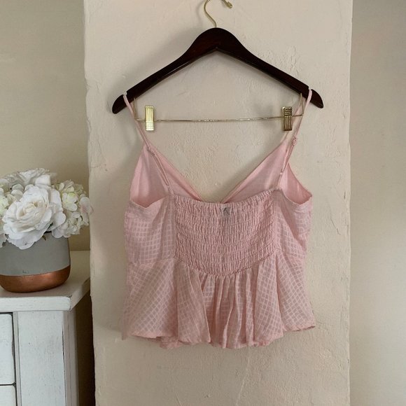 ASOS Tie Front Pink Crop Top - Picture 5 of 8